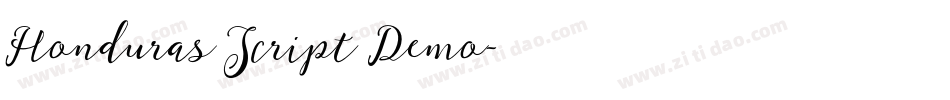 Honduras Script Demo字体转换